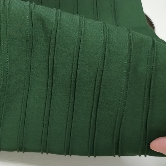 Lili Wang for Lilies Closet Anthro dark green sleeveless dress size 10 pin tuck - Picture 4 of 11